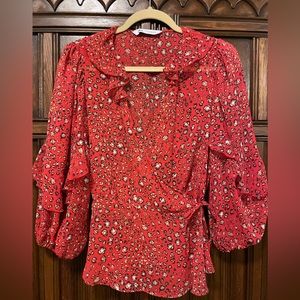 Zara (inside) side tie and outer side tie.  Delicate ruffles and delicate ties